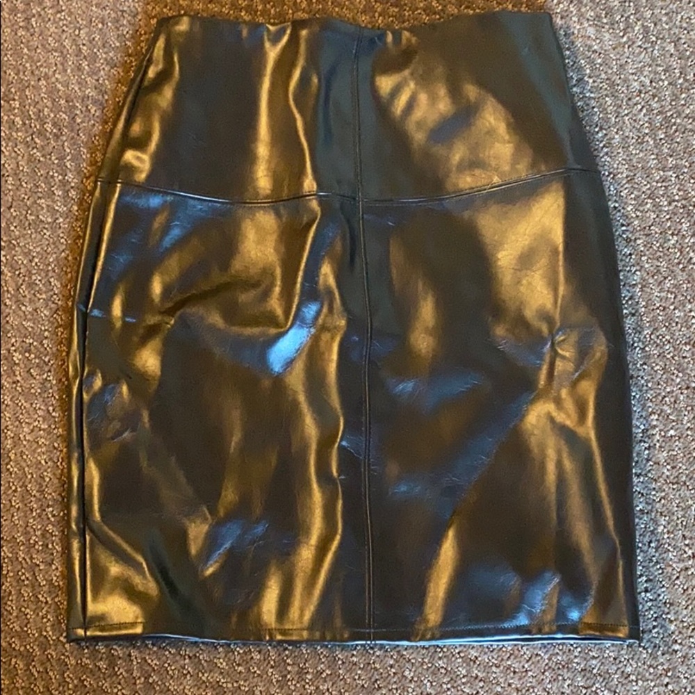 Faux Leather Mini Skirt